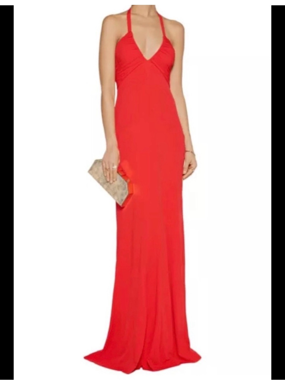 Rachel Zoe Red Halter Maxi Dress